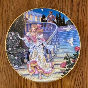 Vintage 1989 Cinderella Fairy Tale Princess Plate
